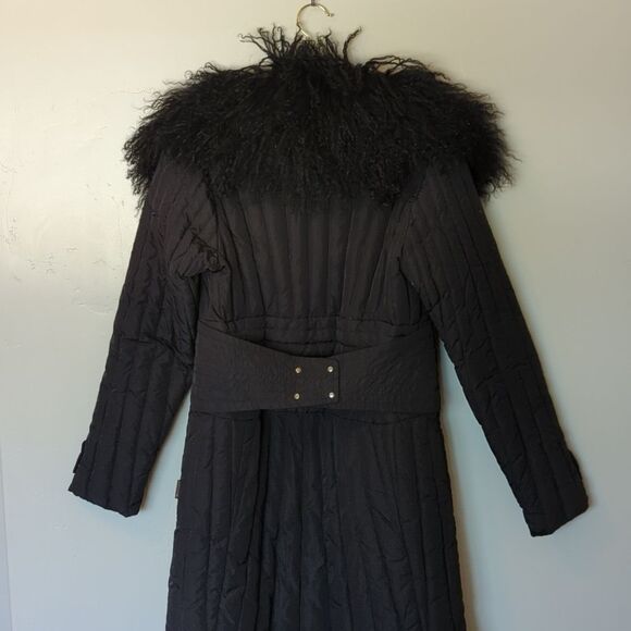 Moncler Vintage Black Down Fur Long Winter Coat S‎ - Picture 13 of 13